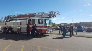 Fire truck visit at Possibilities