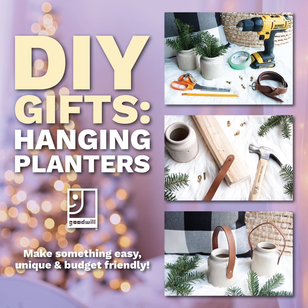 Hanging Holiday Planters