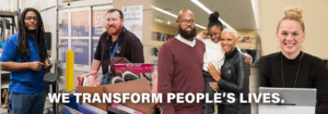 goodwill of colorado's vision statement: We transform people’s lives.