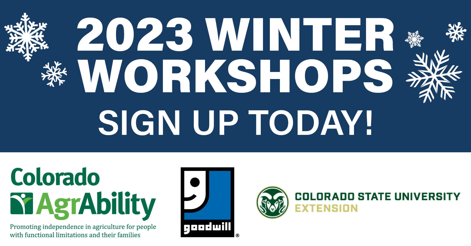 2023 AgrAbility Winter Workshops sign up today