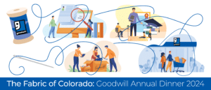 Illustration showing how Goodwill's mission is woven throughout Colorado