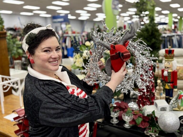 Interior Designer Yazyth Norelius visits Goodwill Leetsdale Store